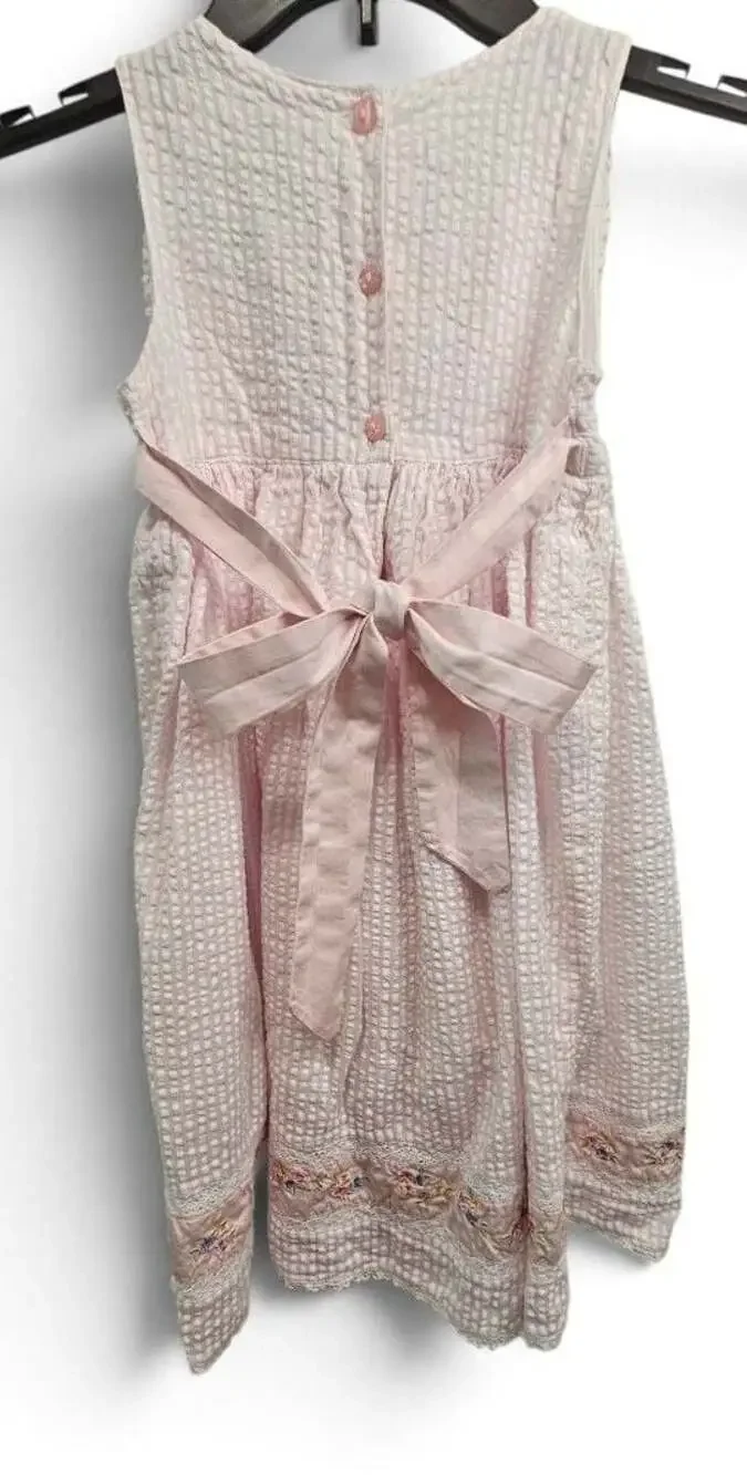 Cotton Kids pink seersucker